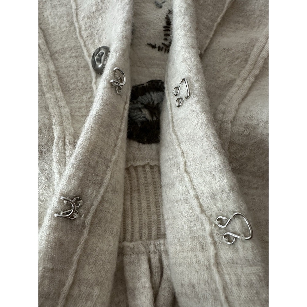 Free people‎ Jacket Women's XS 100%Wool  embroidery Crop Cozy Boho Stretch - Picture 5 of 9